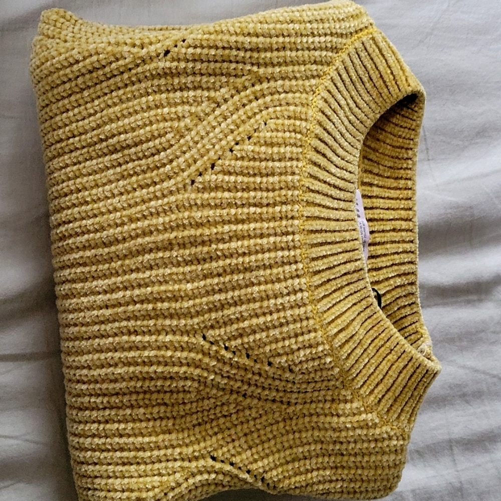 H&M Kids YELLOW Mustered  crop sweater